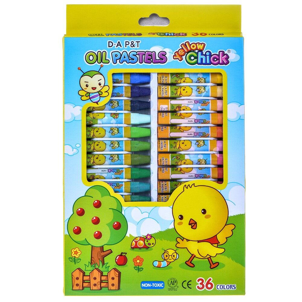 Bút Sáp Dầu Hàn Quốc Đông A Con Gà 36 Màu Màu Tươi Mịn