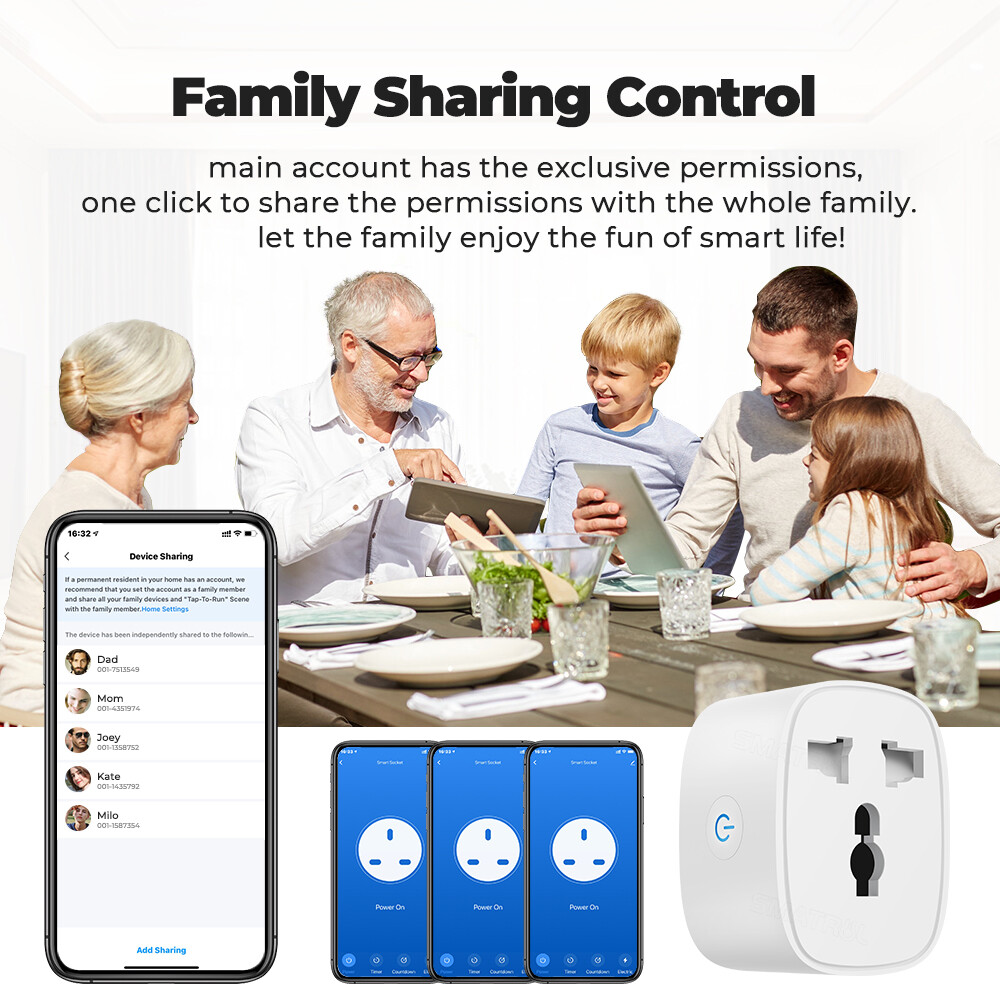EL style Graffiti WIFI smart home multi-function socket Anglo-American European gauge plug converter remote control mobile phone voice timing