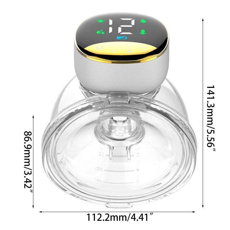 ZZOOI Electric Breast Pump Led Screen Display Milk Squeezer Accessory Supplies