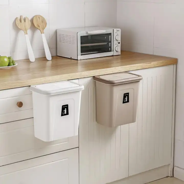 Czs Push Cover Trash Can With Drawer Hanging Dustbin Automatic