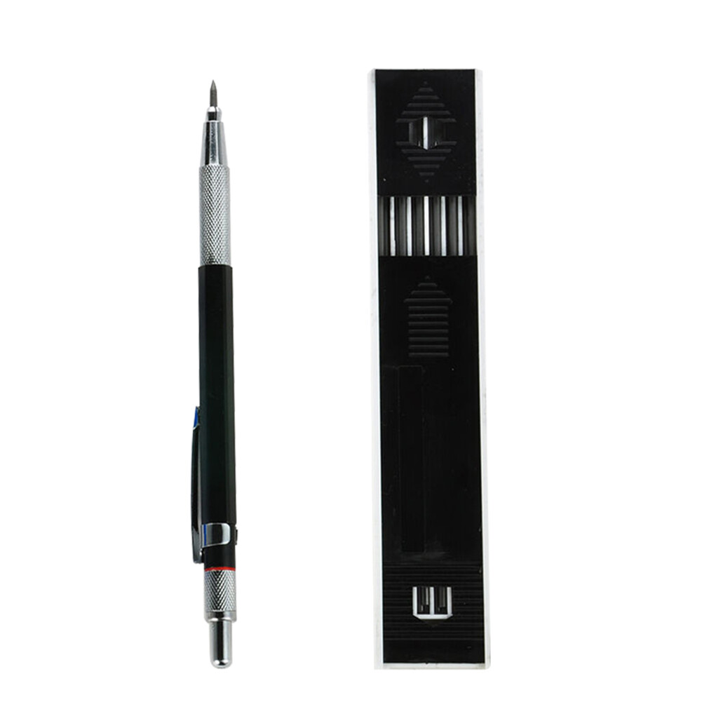 1Set 2mm 2B Lead Holder Automatic Mechanical Drawing Drafting Pencil 12 Leads Refills