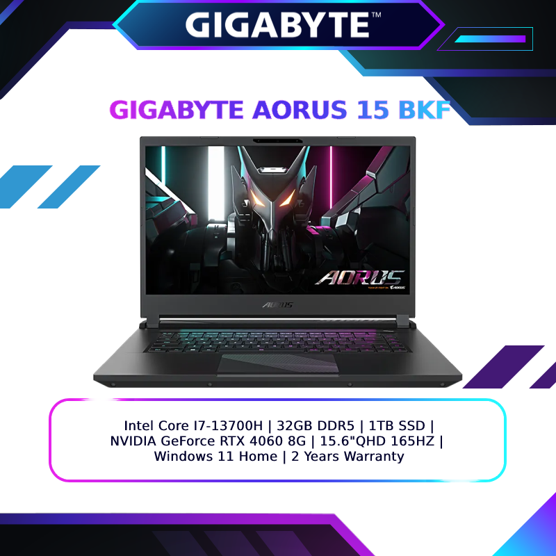  GIGABYTE AORUS 15: 15.6 16:9 Thin Bezel QHD 2560x1440