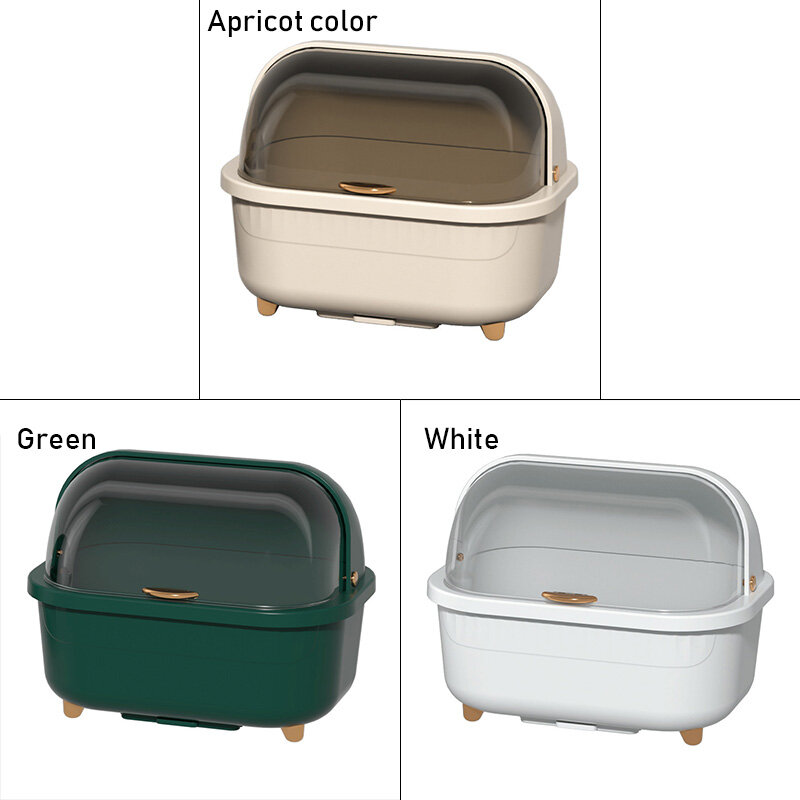 XMDS Kitchen drain bowl rack with lid, plastic cupboard, chopsticks, cutlery storage box, dish rack, drip bowl rack