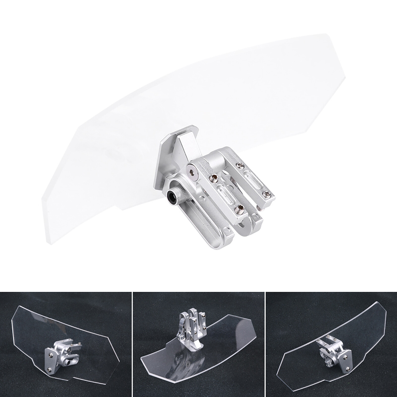 Motorcycle Windscreen Universal Transparent Adjustable Motorcycle Windshield Wind Deflector