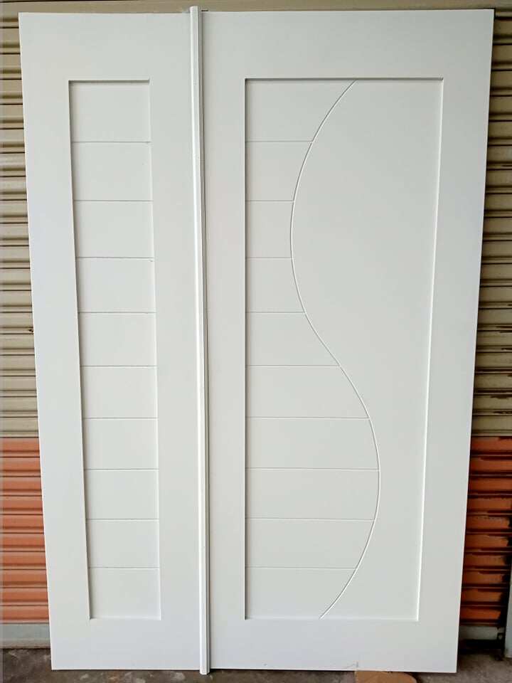 Pintu Kayu Depan Rumah Utama (Full HDF Solid Core / Kayu Meranti Solid