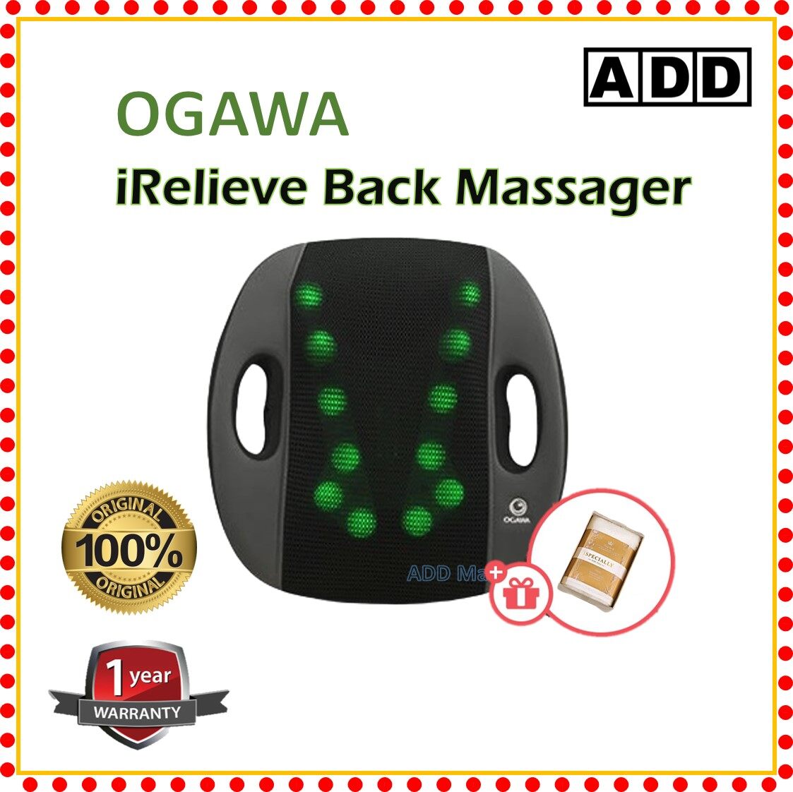 Ogawa portable back online massager