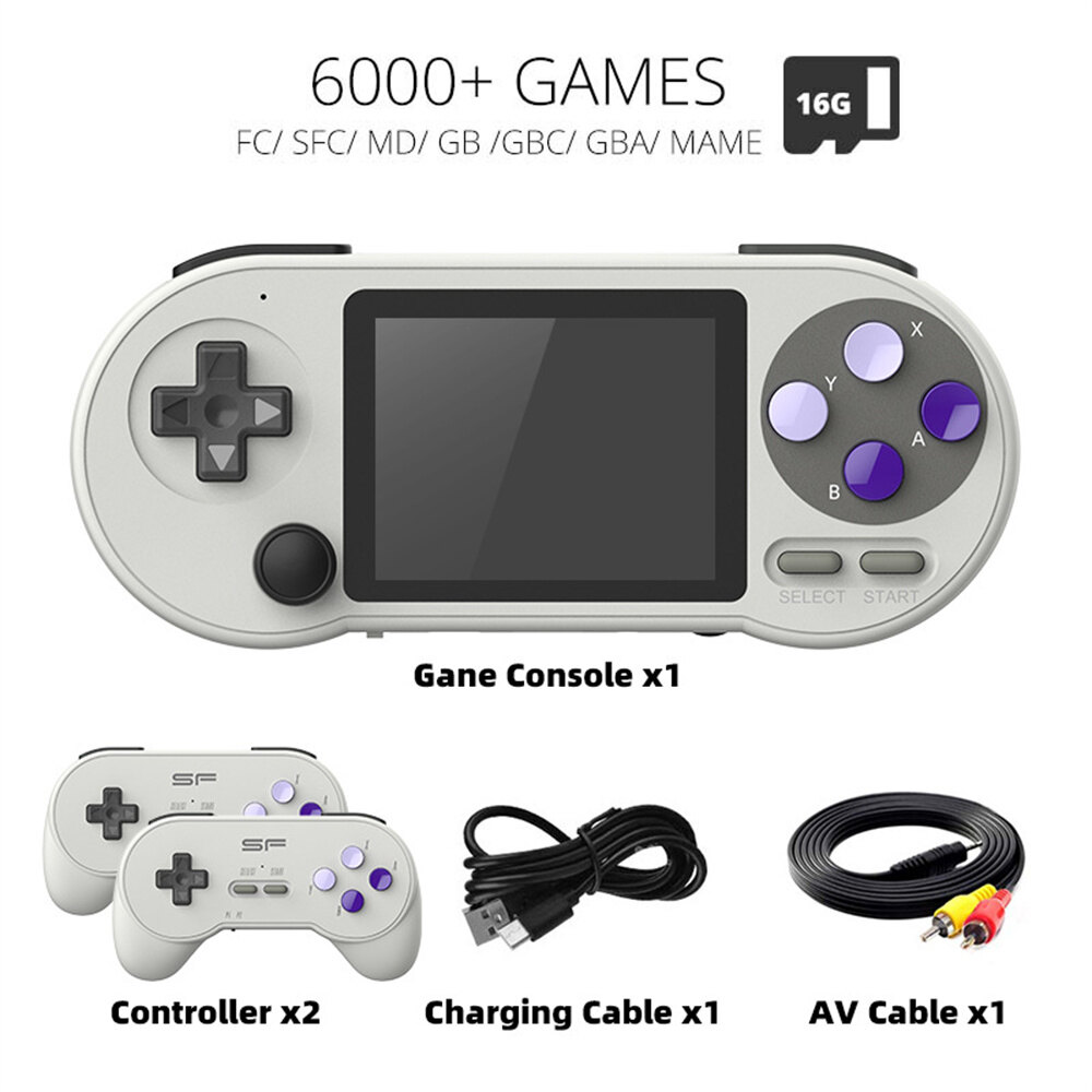 PangYa PangYa SF2000 3 inch Handheld Game Console Player Mini Portable Game Console Built-in 6000 Games Retro Game