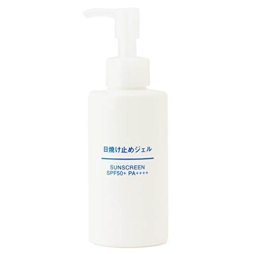 MUJI Sunscreen Gel SPF50+ 150ml It is a gel that spreads well and has a light feel, and can be washed off with a waterproof type soap that is resistant to sweat and water. Contains sodium hyaluronate as a moisturizing ingredient.
