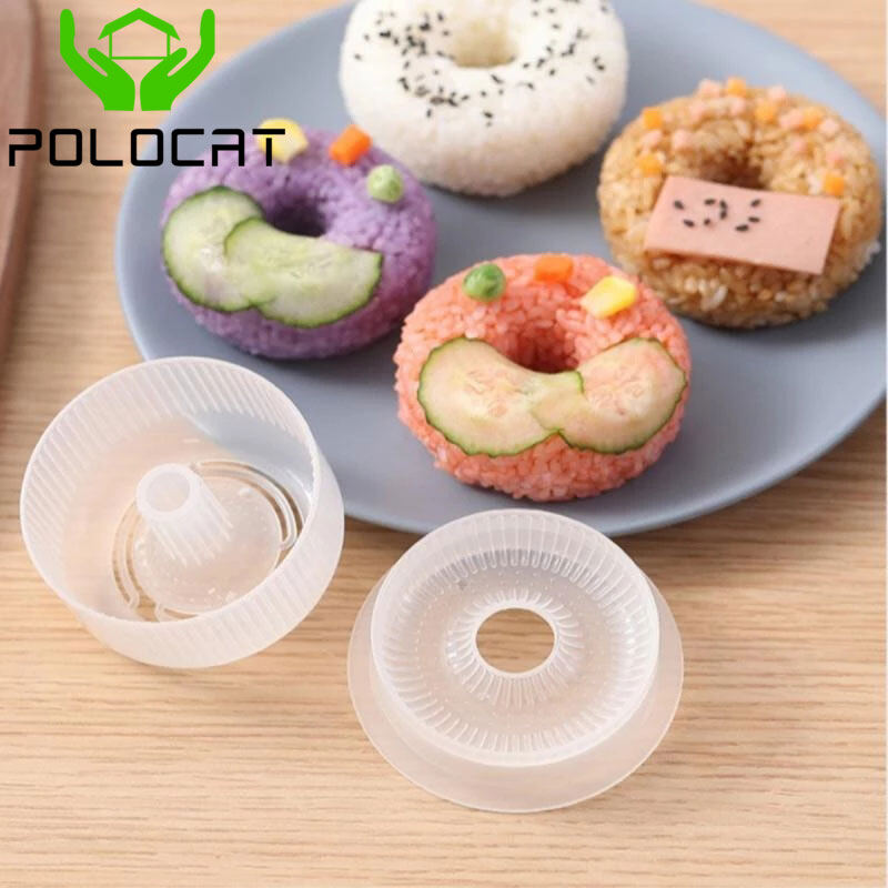 Polocat Non-stick Plastic Donut Shape Sushi Maker Mold Rice Ball Press Mold Kitchen Accessories