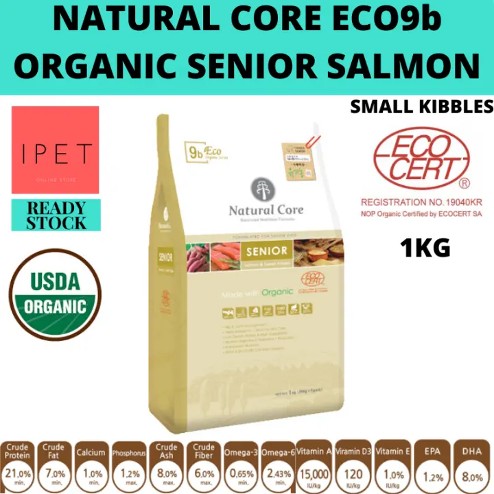 Ipet Store Natural Core Eco9b Organic Senior Salmon 1kg Å¹´é¿ççéç¨ Lazada