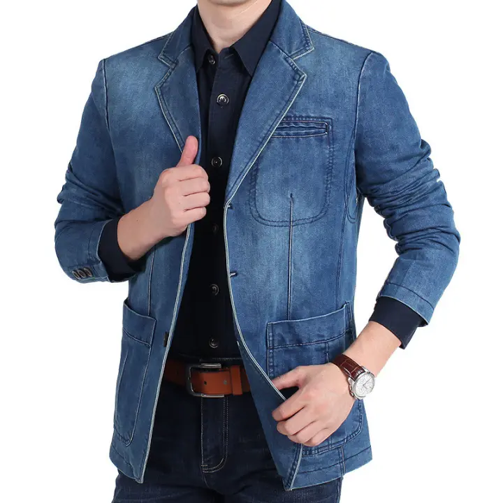 denim blazer men