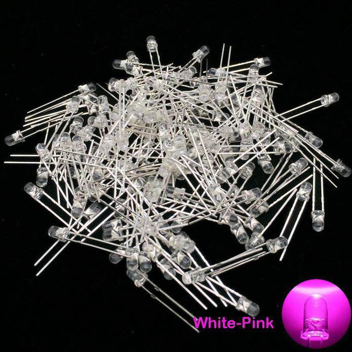 100 cái 3 mét LED trong suốt Diode 3 mét ánh sáng màu xanh lá cây/ánh sáng màu đỏ/Đèn xanh dương/đèn vàng/ánh sáng màu da cam DIY phát ra ánh sáng Diode