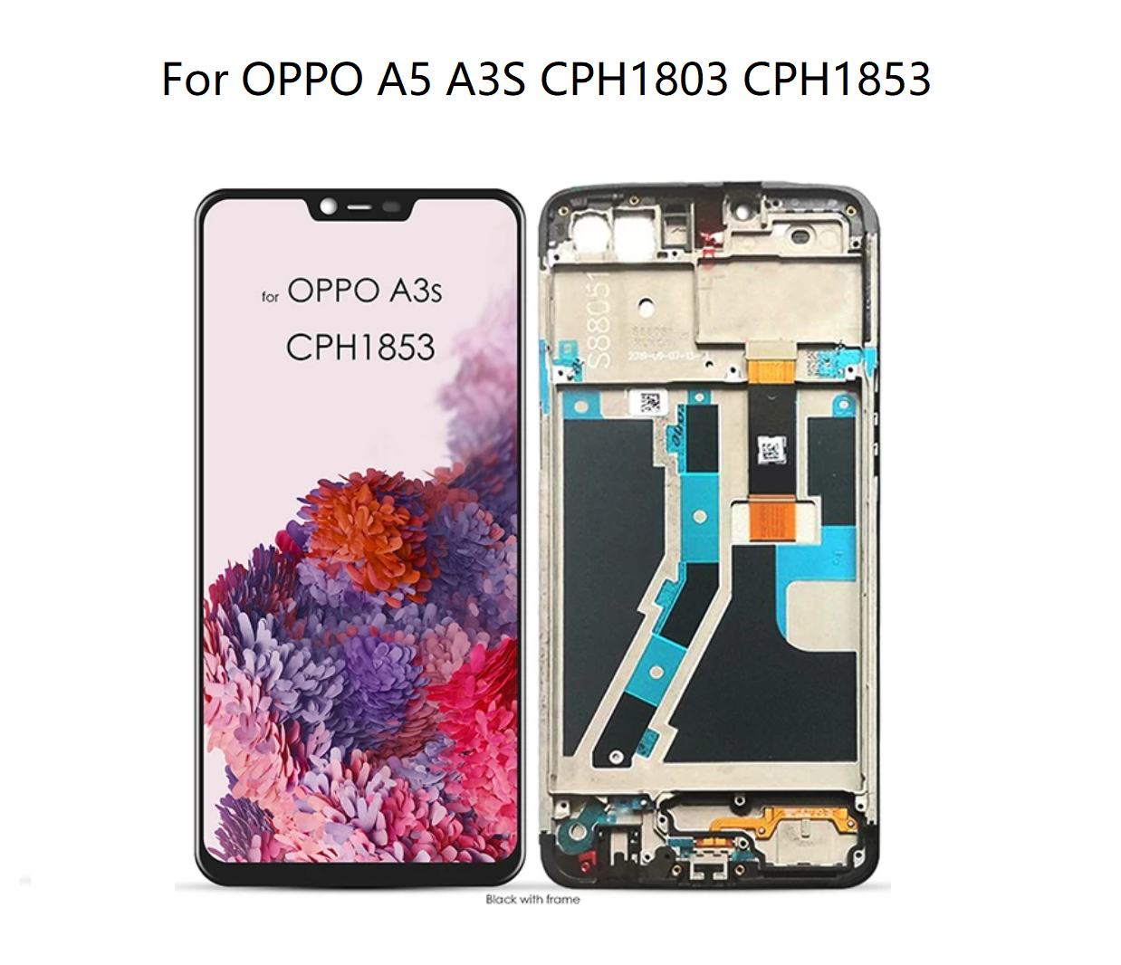 LCD Có Khung Cho OPPO A5 A3S CPH1803 CPH1853 LCD Có Khung Hiển Thị Thay Thế Bộ Linh Kiện Số Của Màn Hình Cảm Ứng
