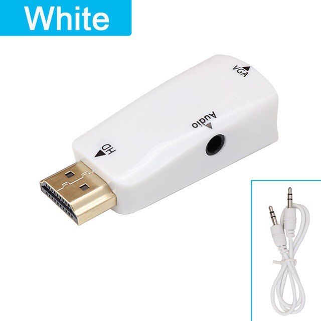 Freel hdmi to vga adapter, hdmi male to vga female converter adaptor gold-plated compatible for pc, monitor, projector, hdtv, raspberry pi, xbox