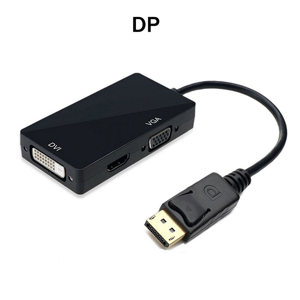 3 in 1 mini display port dp thunderbolt to dvi vga hdmi adapter cable for macbook pc computer