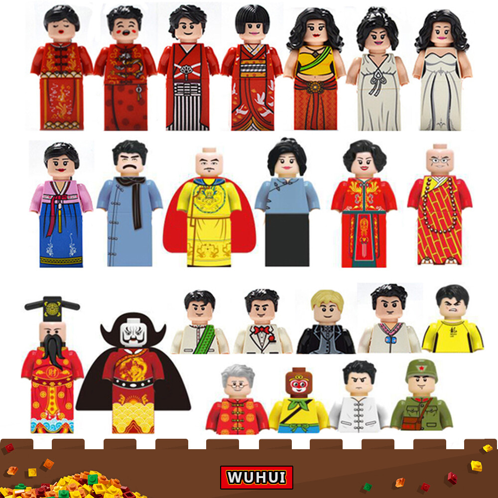 WUHUI 20pcs City Minifigures Toy Building Kit Toys Building Blocks Santa Claus Fireman Magician Building Bricks Kids Toy Toys for Boys Girls Compatible with All Brands