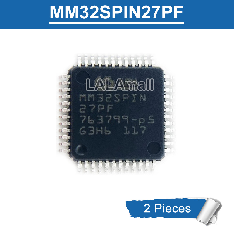 2pcs mm32spin 27pf lqfp48 mm32spin27pf lqfp-48 smd 32-bit arm controller chip ic new original