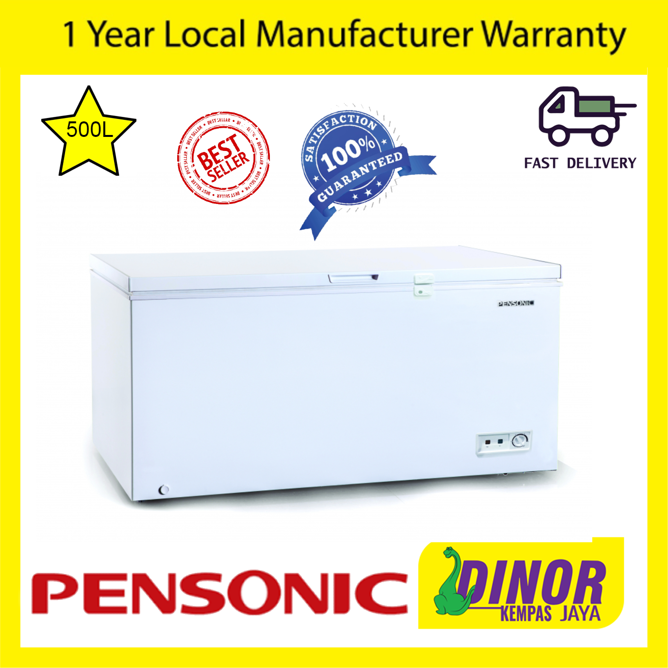 pensonic freezer 500l