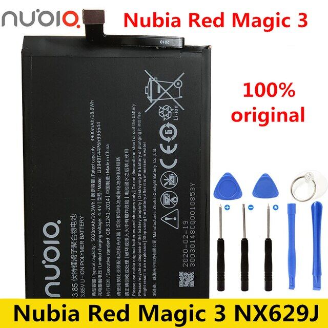 Nubia original new 5020mah li3949t44p6h996644 battery for zte nubia red magic 3 magic3 nx629j batteries high quality