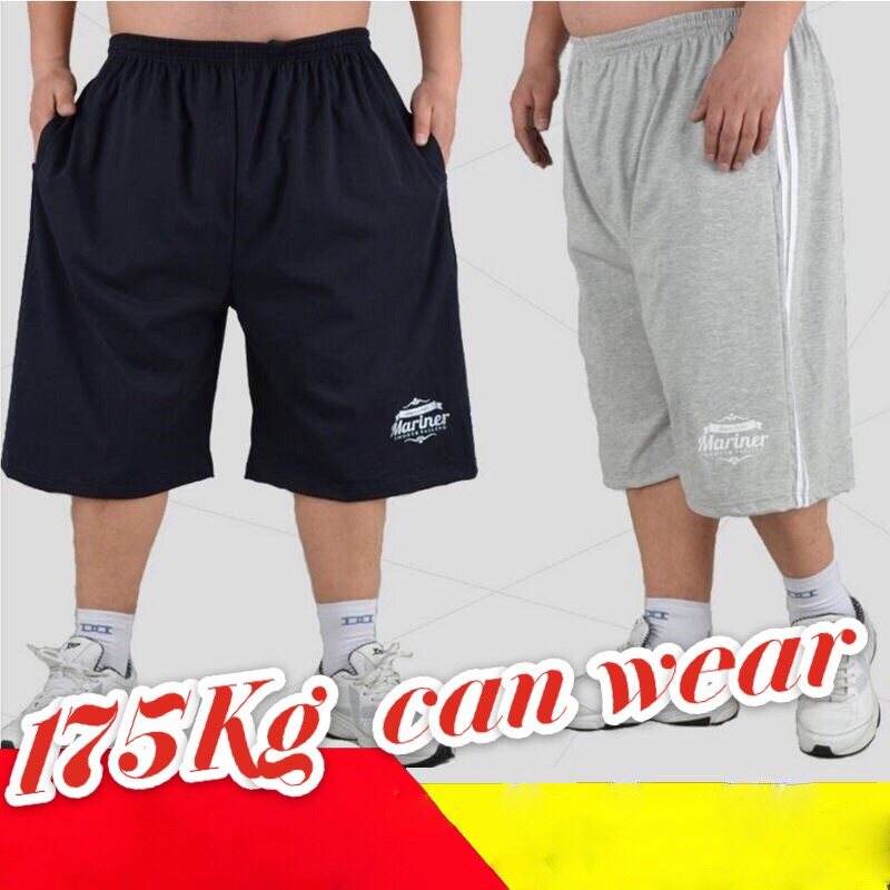 【4XL-6XL】170KG Wear Large Fat Big Plus Size Oversize Mens 100% Cotton Five-Point Pants Waist 53 Inch Loose Casual Sports Shorts Summer