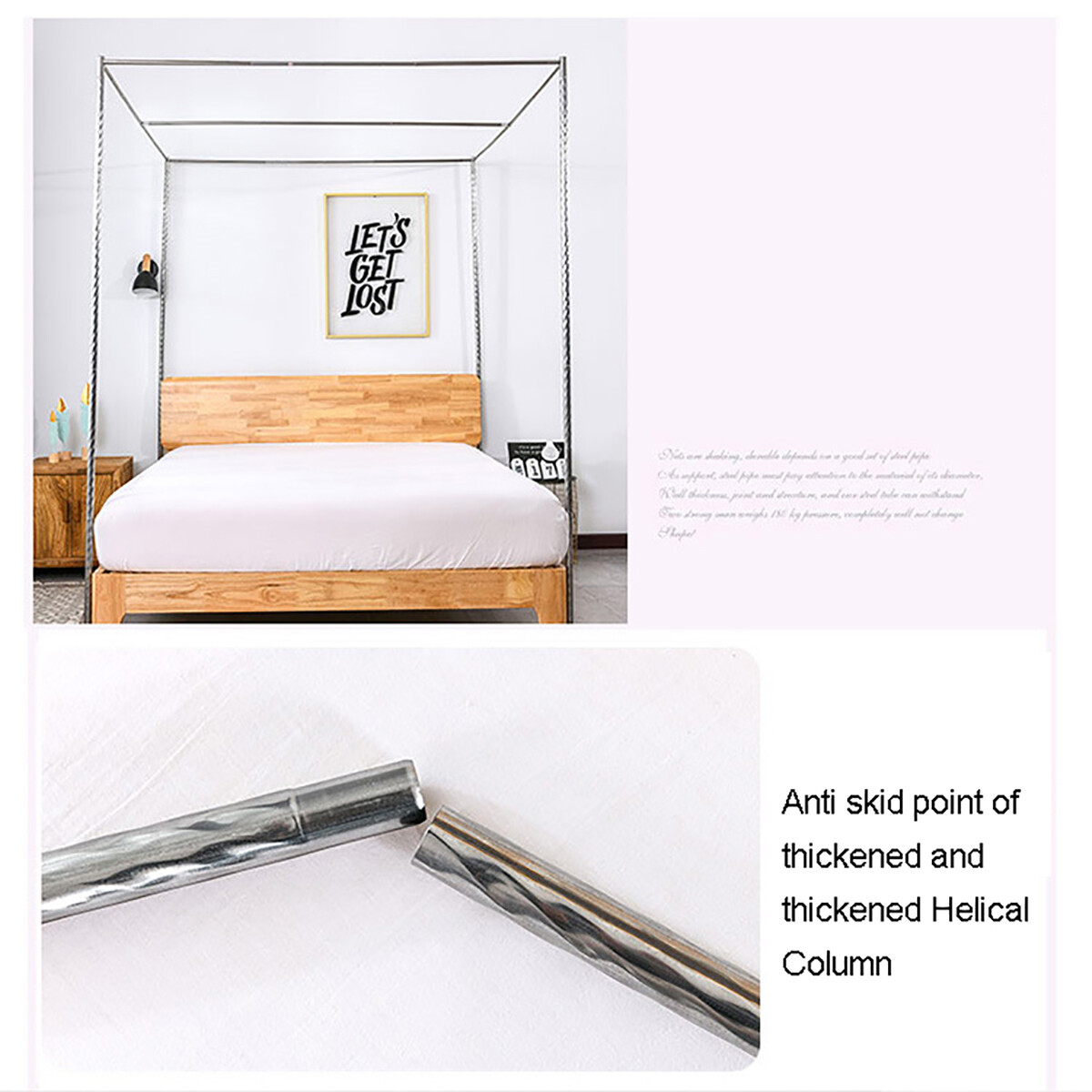 4 góc bài màn trùm giường màn chống muỗi Ting khung (không có màn chống muỗi)