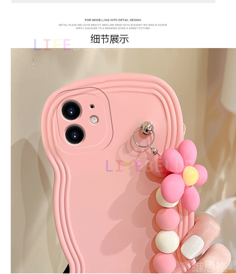 LIFEBELLE Ốp Cho OPPO F11, Ốp Điện Thoại Mềm Silicon Lỏng Đơn Giản Khung Lượn Sóng Thời Trang Vòng Tay Hoa Đẹp Ốp Cho Nữ Sáng Tạo Phong Cách Instagram Ốp Lưng Bảo Vệ Chống Sốc