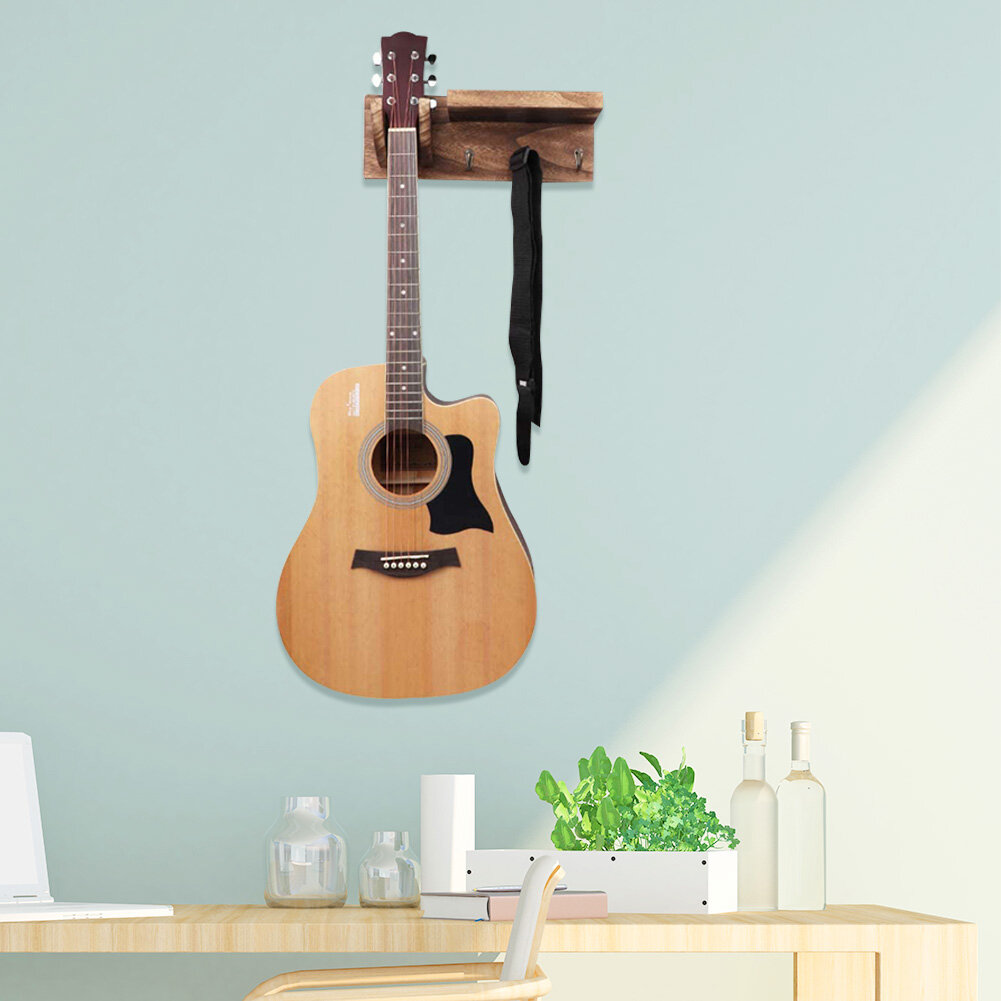 Guitar Hanger Hook Holders Wooden Wall Mount Stand Bracket Display Rack