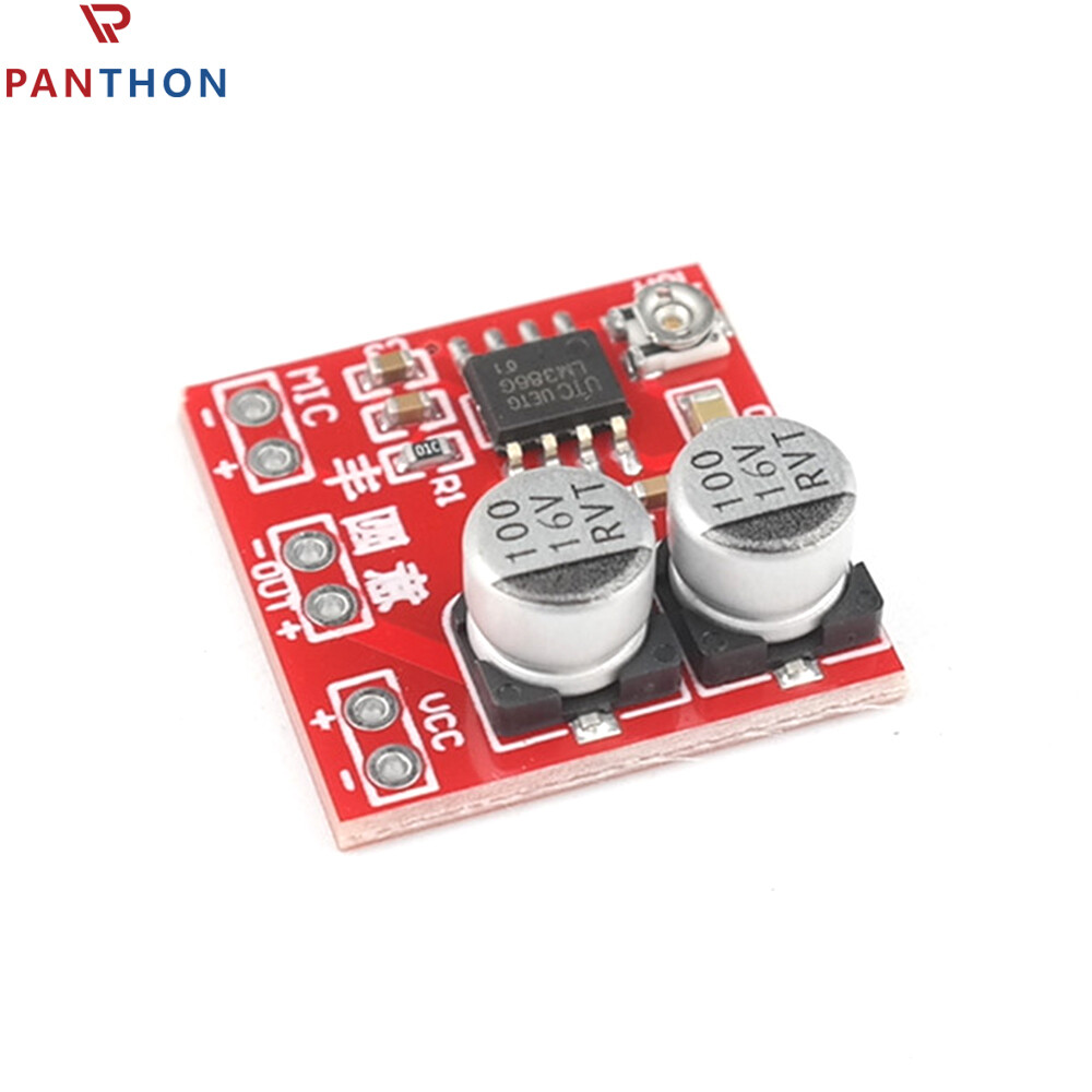 PANTHON DC4-12V LM386 Electret Microphone Amplifier Board Microphone Pickup Module Can Drive Earphones and Small Power Speakers
