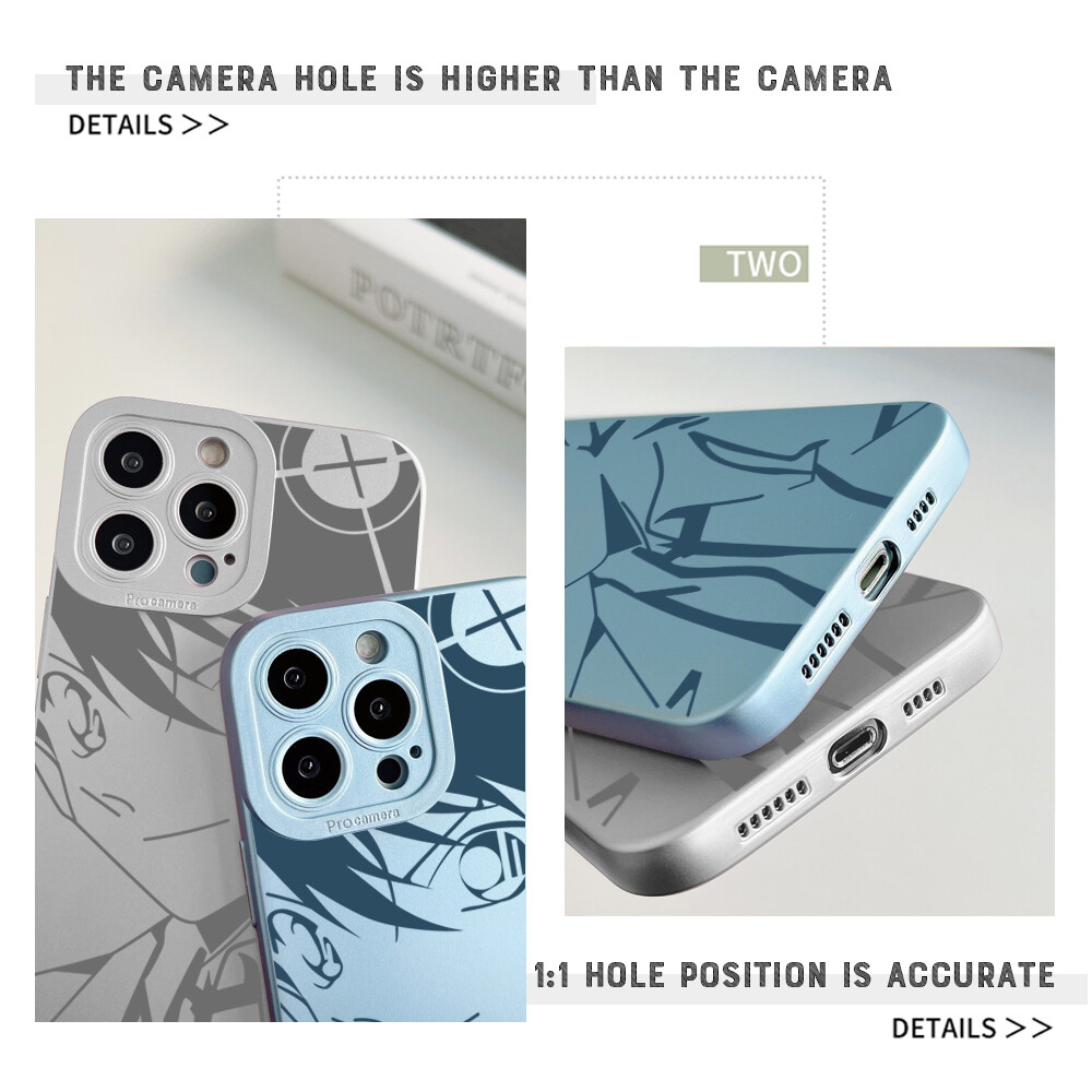 Hontinga Casing Case For Xiaomi Redmi Note 9S Note 9 Pro Note9 Note 8 Pro Note 7 Pro Case New Square Soft Silicone Case Anime Conan Full Cover Camera Protectior Shockproof Rubber Cases Back Cover Phone Casing Softcase For Girls