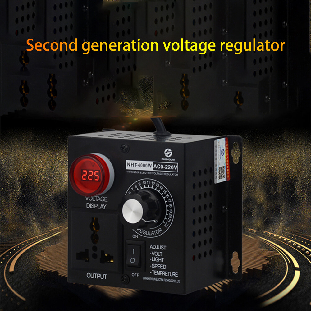 Bộ Điều Chỉnh Điện Áp AC 220V 4000W Bộ Điều Chỉnh Điện Áp Biến Đổi Nhỏ Gọn Bộ Điều Chỉnh Độ Sáng