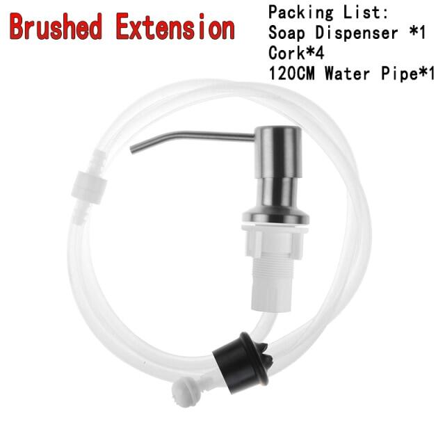 47 Inch Sink Soap With Extension Tube Kit Bottle Replacement For Kitchen Sink Metal Under Deck Counter In Sink Mounted