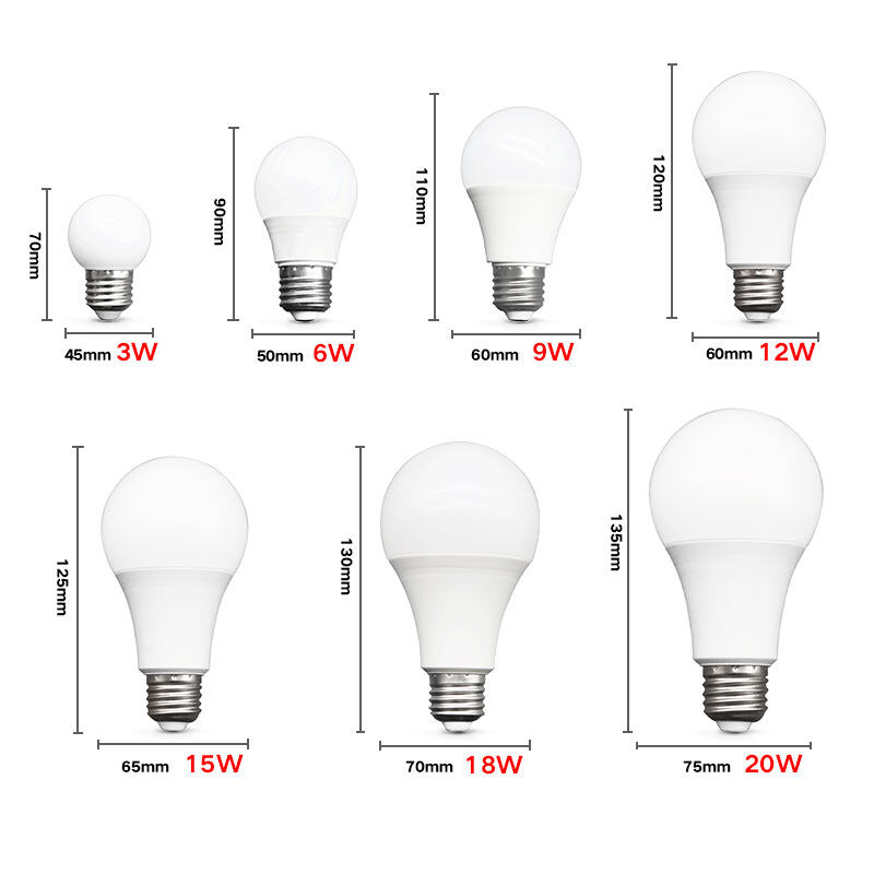 Đèn LED Bóng Đèn LED E27 AC 220V Đèn Bàn Đèn LED Chiếu Điểm, 3W 6W 9W 12W 15W 18W 20W 24W