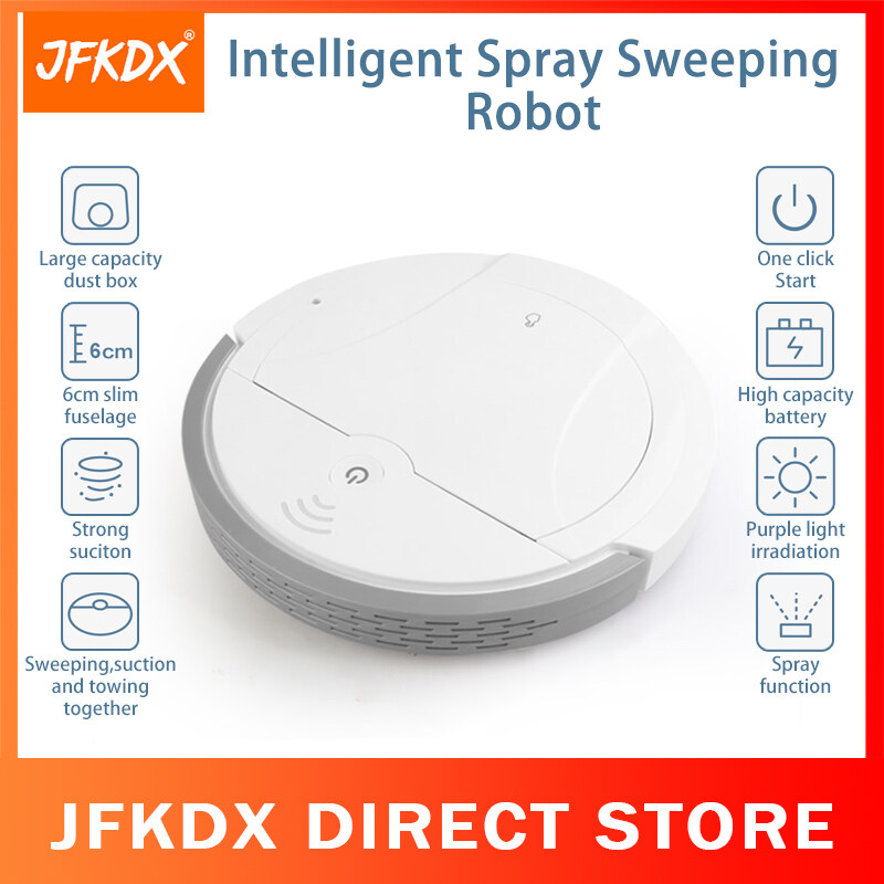 JFKDX 4 In 1 Multifunctional อัจฉริยะเครื่องดูดฝุ่นอัตโนมัติเครื่องดูดฝุ่น Sweeping Mop ชาร์จความชุ่มชื้นสเปรย์แห้งและเปียกในครัวเรือนเครื่องดูดฝุ่นอัตโนมัติ JFKDX 4 In 1 Multifunctional อัจฉริยะเครื่องดูดฝุ่นอัตโนมัติเครื่องดูดฝุ่น Sweeping Mop ชาร์จความชุ่มชื้นสเปรย์แห้งและเปียกในครัวเรือนเครื่องดูดฝุ่นอัตโนมัติ