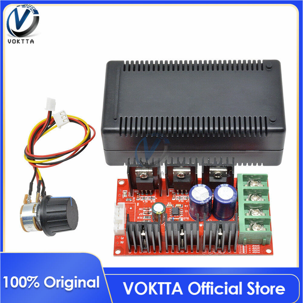 Bộ điều khiển tốc độ động cơ điện một chiều voktta dc 10-50v 40a chính hãng, bộ điều chỉnh pwm 12v 24v 48v điều khiển từ xa hho điều khiển công suất động cơ điện một chiều có vỏ