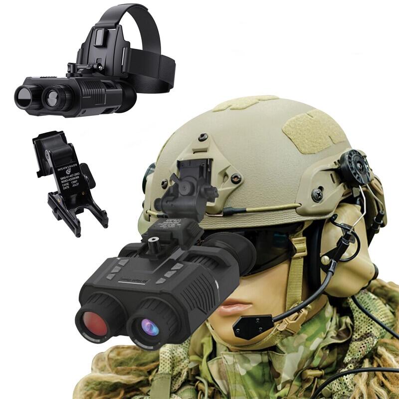 4K NV8000 Helmet & Head Night Vision Binoculars Military Tactical Night ...