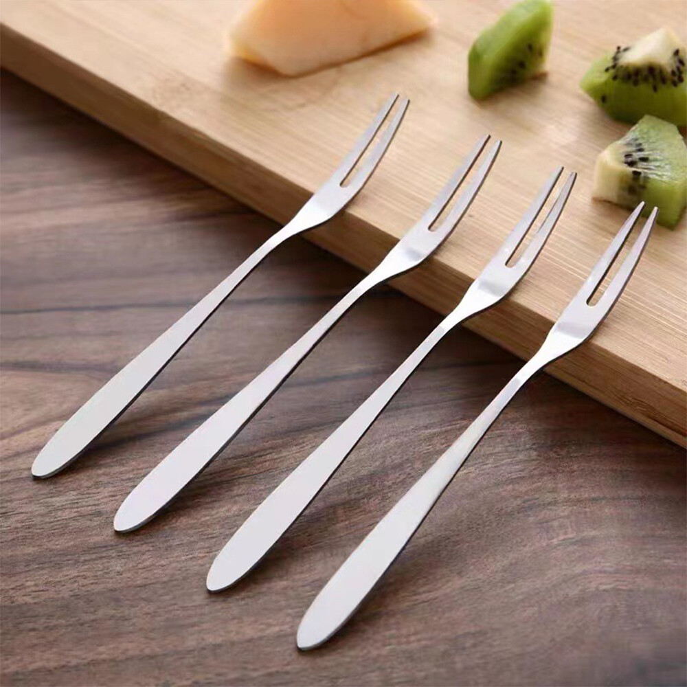 Stainless Steel Fruit Fork /Cake Snack Dessert Salad Flatware Fork /Cutlery Set Flatware Dessert Forks for Home, Kitchen or Restaurant