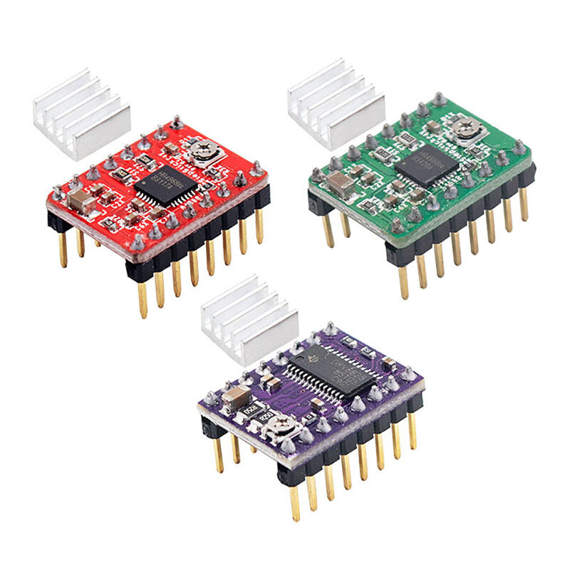 Bộ Điều Khiển Bước Reprap Tản Nhiệt Cho Các Bộ Phận Máy In 3D Mô-đun Điều Khiển Động Cơ Bước A4988 DRV8825