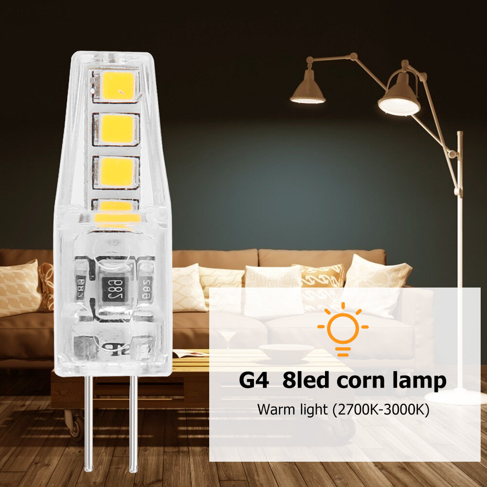 Đèn Ngô Thay Thế Bằng Silicon 220V 2W Bóng Đèn Chùm LED G4 SMD2835 8