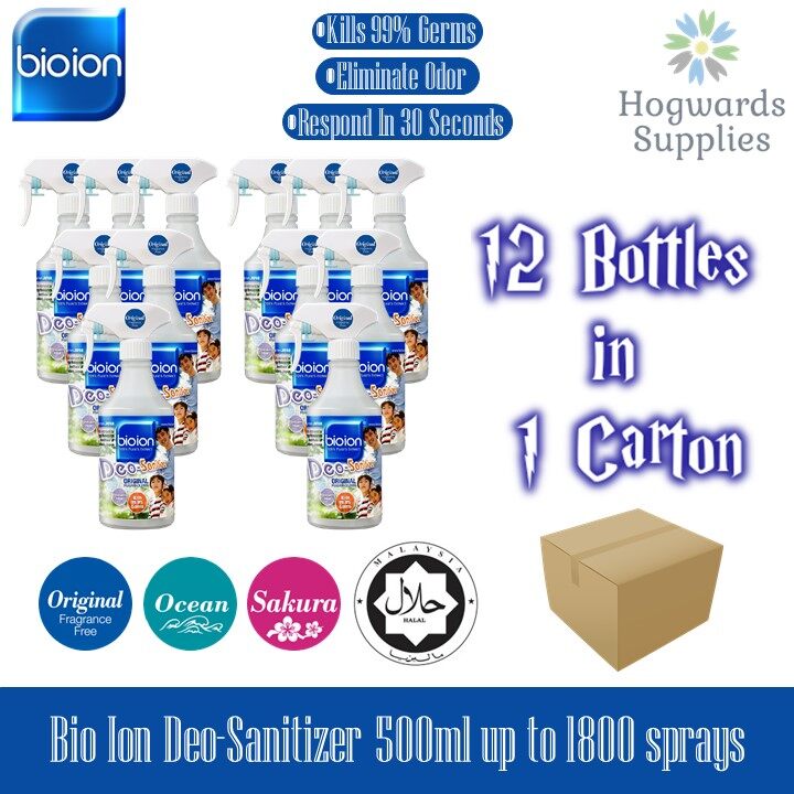 🔥Bio Ion💥 Deo Sanitizer Germ-Free Sanitiser Water Based 500ml x 12 ...