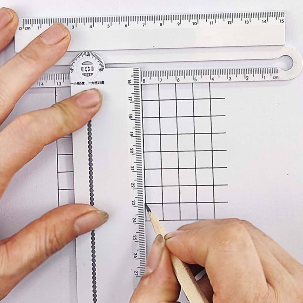 MMLUCK Simple Style Stationery Supplies Angle 30cm Drawing Tool Protractor Compass parallel Ruler Rectangle Ruler