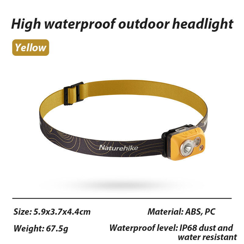 Naturehike Outdoor Waterproof Headlamp Camping Hiking Fishing Underwater Ip Headlight Angle