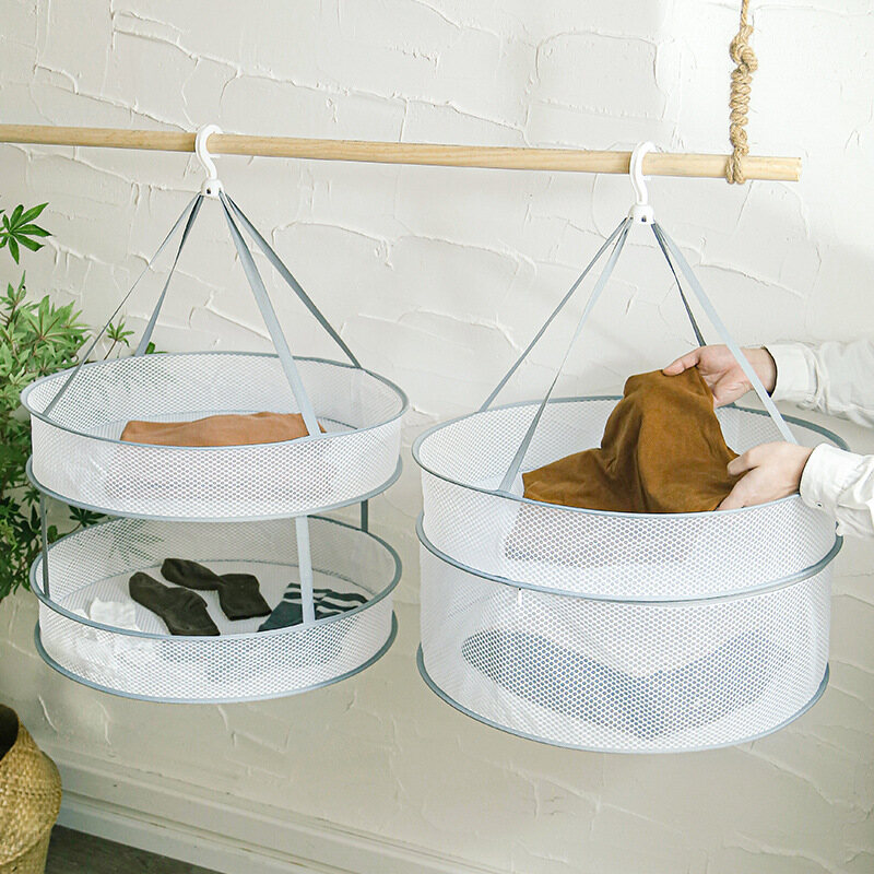 Thợ Săn Trong Mơ Giỏ Phơi Quần Áo Một Lớp/Hai Lớp, Lưới Treo Giá Phơi Lưới Mini Gấp Gọn Bỏ Túi Vớ Đồ Chơi Mỹ Phẩm, Kệ Hơi