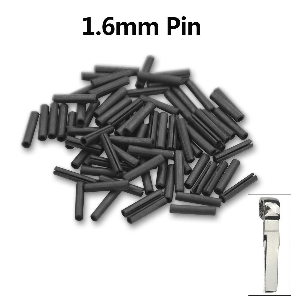 100pcs/lot remote control key blank fixed car key pin 1.6mm for kd xhorse folding remote key blade l:8mm d:1.6mm