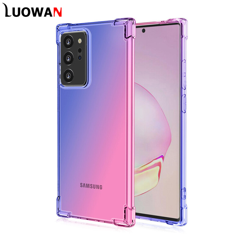LUOWAN Rainbow Soft TPU Case For Samsung Galaxy Note 20 Note 10 Plus Note 20 Ultra Note 9 Note 8 Gradient Color Case Cover Soft TPU Silicone Phone cases Back Cover