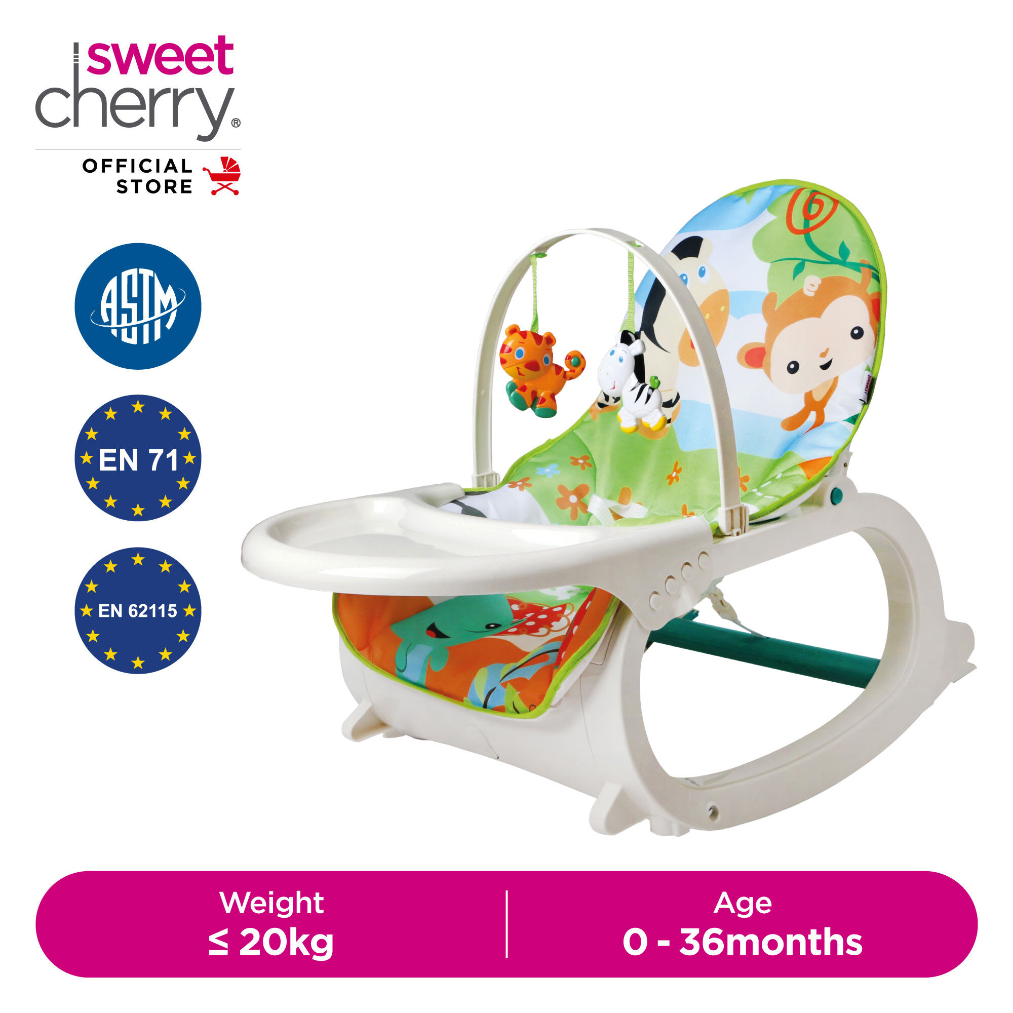 baby bouncer sweet cherry