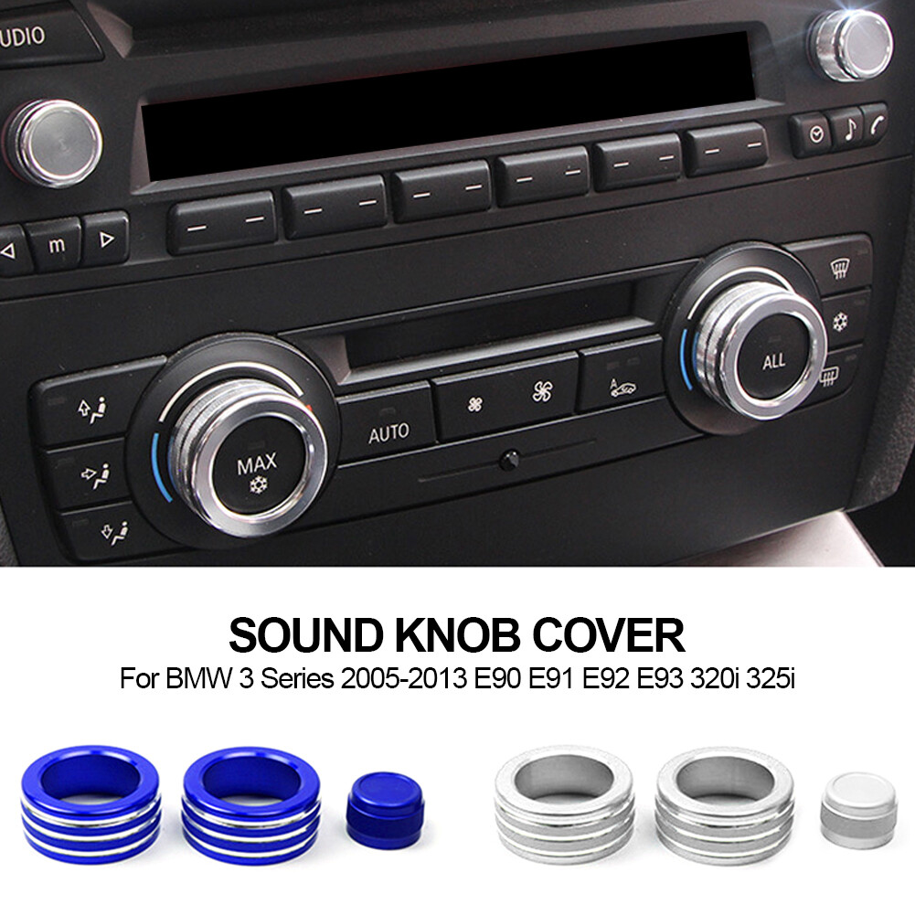 Bc 3pcs/4pcs car air conditioning sound knob cover interior decoration for bmw 3 series 2005-2013 e90 e91 e92 e93 320i 325i