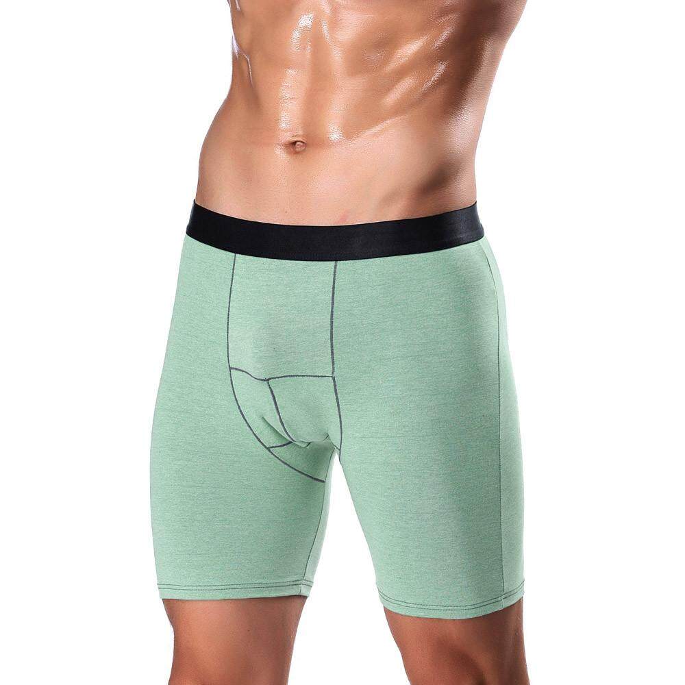 Fashion Mens Sports Long Gentleman Running Underwear Wear Leg Boxer Briefs By Jingmeihao
