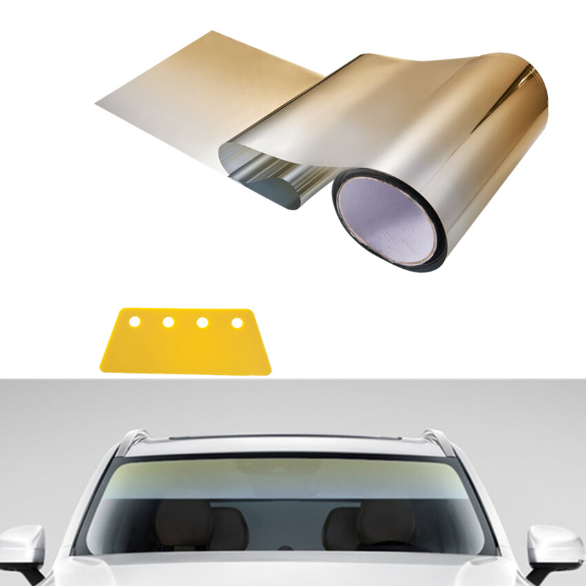 Car Front Windshield Sun Visor Protection Shade Sticker Window Sun Visor Strip Heat Insulation Tint Film 150x20cm