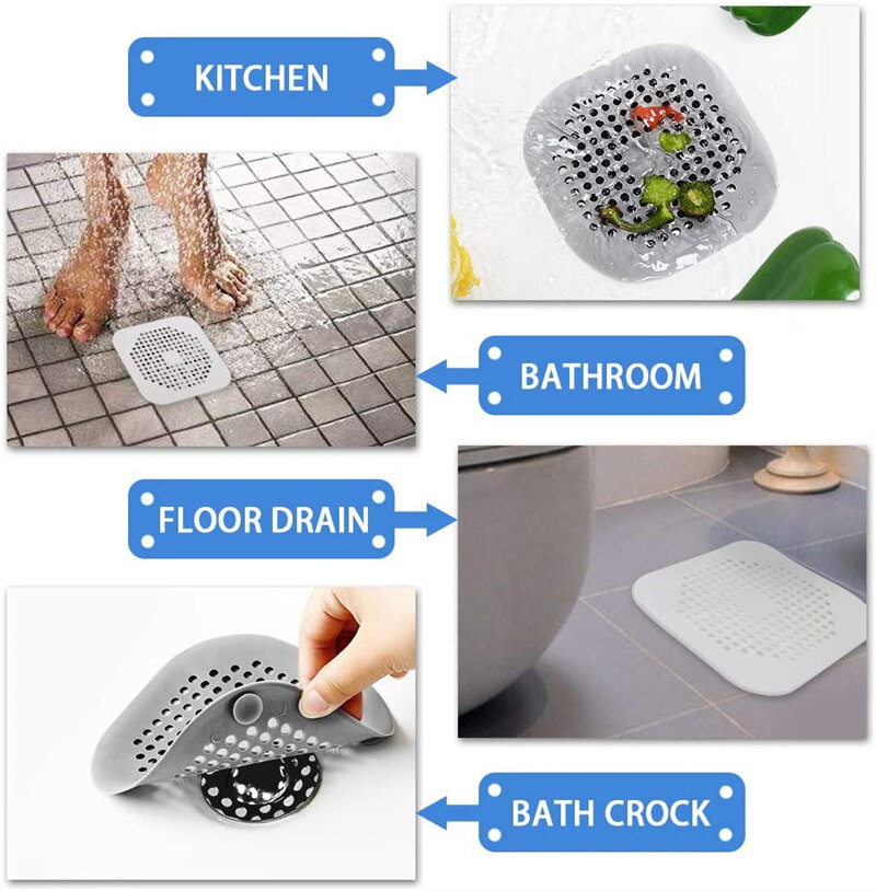 Anti-Clogging Filter Bathroom Drain Floor Sink Strainer Kitchen Tool
