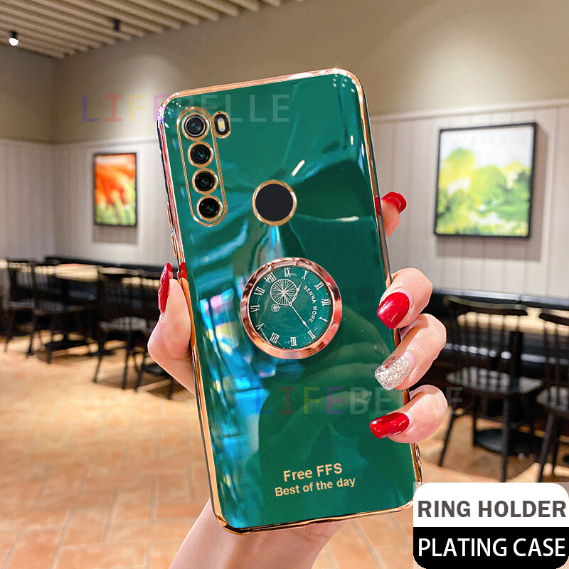 Ốp Lưng LIFEBELLE Ốp Cho Xiaomi Redmi Note 8 / Xiaomi Redmi Note 8 Pro Giá Đỡ Có Nhẫn Đeo Ngón Tay, Ốp Mạ Siêu Mỏng Sáng Bóng Sang Trọng Ốp Điện Thoại Bé Gái Silicone TPU Mềm Vỏ Bảo Vệ Điện Thoại Chống Sốc